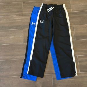 Under Armour Boys Woven Track Pants size Youth Medium - 2 pack blue/black